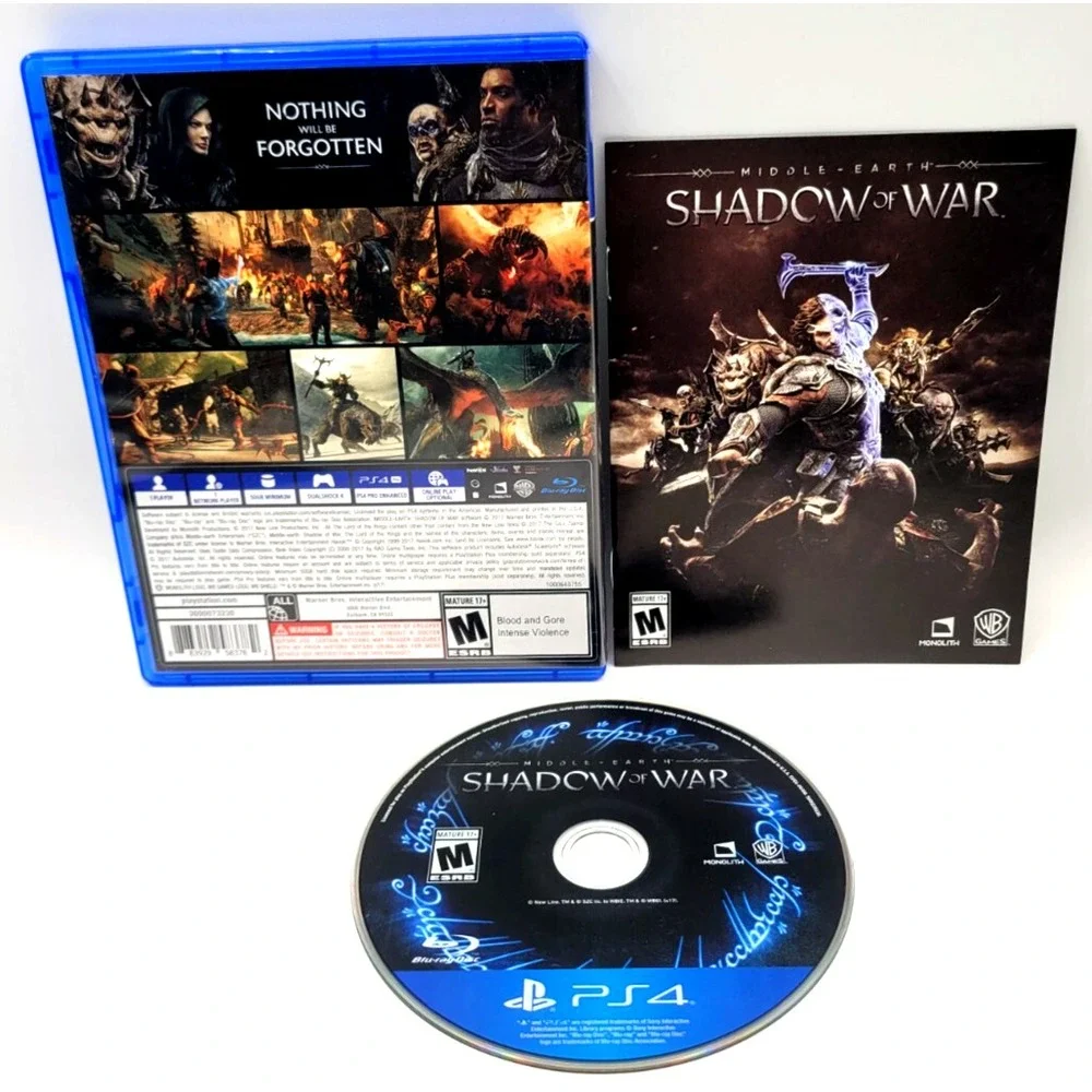 Middle-Earth: Shadow of‎ War - (Sony PlayStation 4 2017) PS4 CIB COMPLETE IN BOX